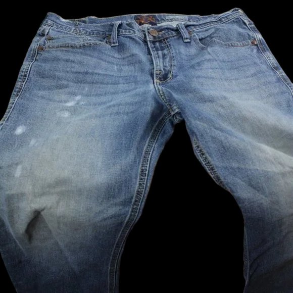 Rock & Republic Blue Wash Distressed Neil Straight Jeans 36/29 - Picture 7 of 7